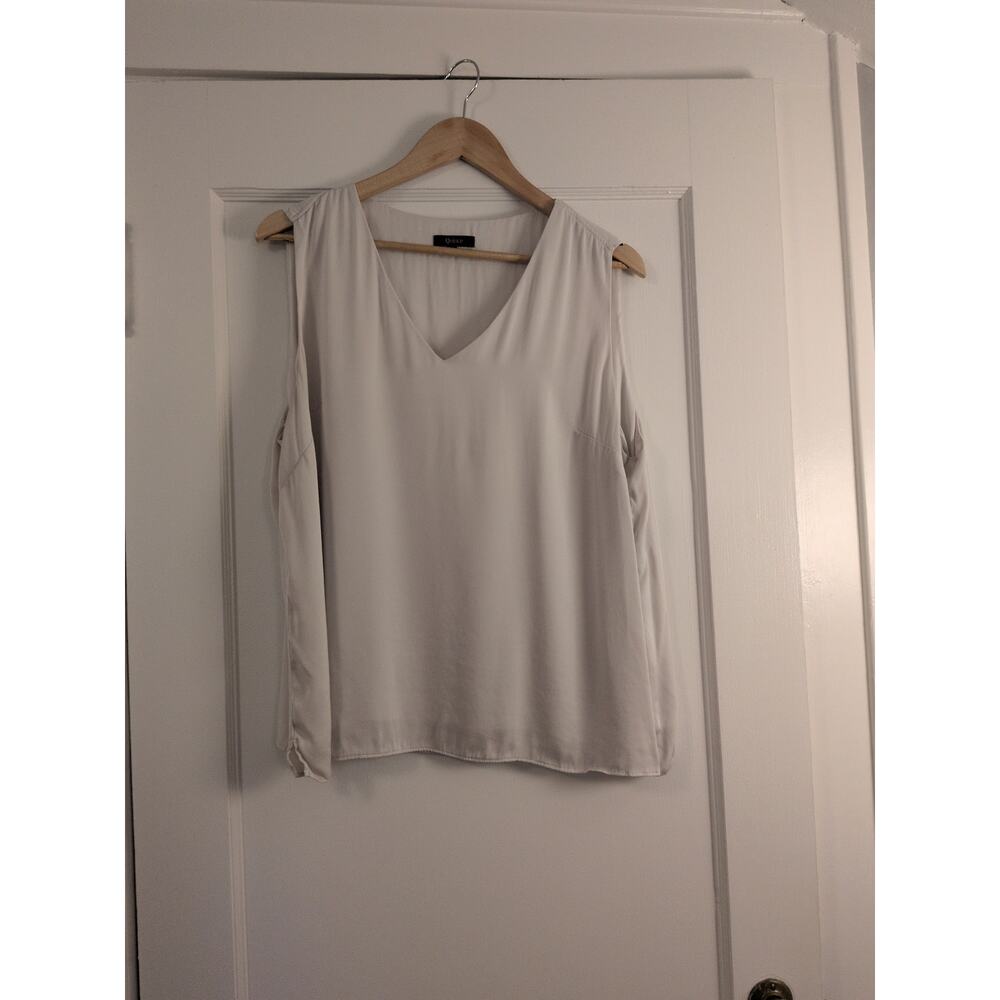 Quince stretch silk shell 2x ivory